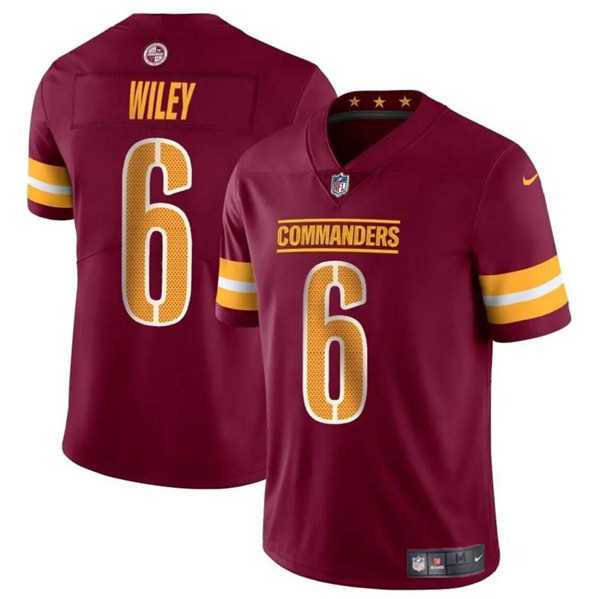 Men & Women & Youth Washington Commanders #6 Michael Wiley Burgundy 2024 Vapor Limited Football Stitched Jersey,We sell and wholesale Men & Women & Youth Washington Commanders #6 Michael Wiley Burgundy 2024 Vapor Limited Football Stitched Jersey on line form chian!